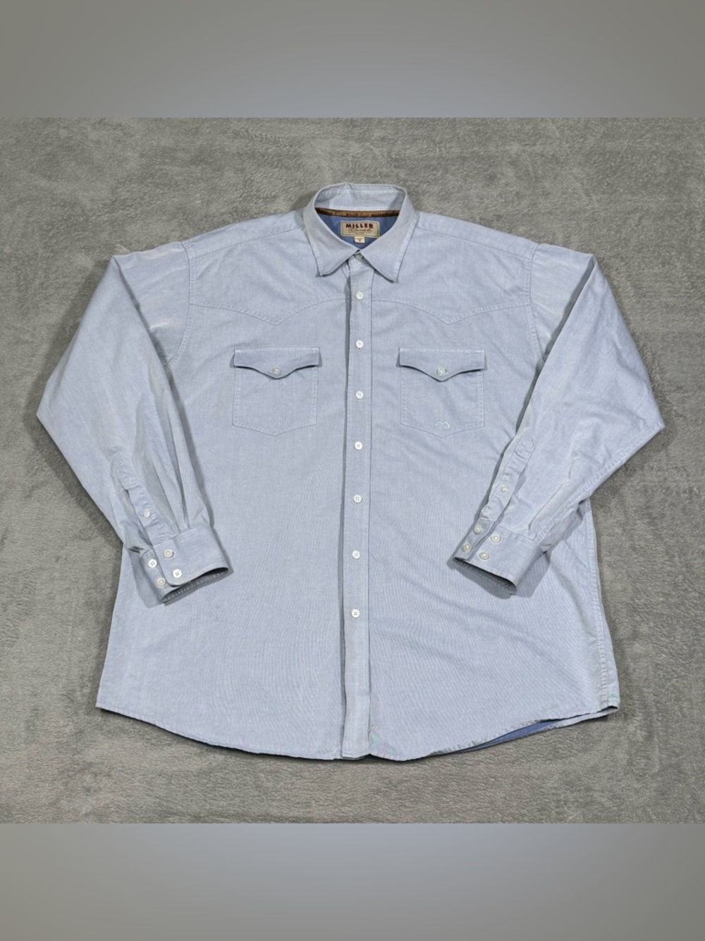 Miller Ranch CINCH Western Shirt Mens XL Blue Button Up Workwear Cowboy Cotton